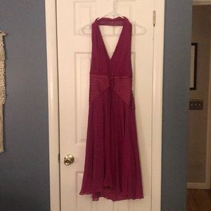 Pink Tadashi Halter Dress